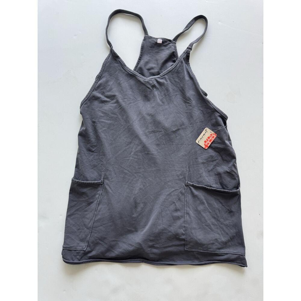 Free People FP Movement Hot Shot Mini Dress With Shorts Washed Indigo Sz Medium0 - Picture 3 of 5